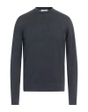 Alpha Studio Man Sweater Slate Blue Size 42 Cotton In Blue