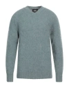 Alpha Studio Man Sweater Pastel Blue Size 44 Wool In Blue