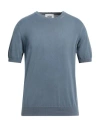 Alpha Studio Man Sweater Slate Blue Size 44 Cotton