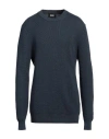 Alpha Studio Man Sweater Slate Blue Size 44 Wool In Blue