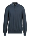 Alpha Studio Man Sweater Slate Blue Size 46 Cashmere