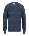 Alpha Studio Man Sweater Slate Blue Size 46 Cotton