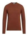 Alpha Studio Man Sweater Tan Size 44 Wool In Brown