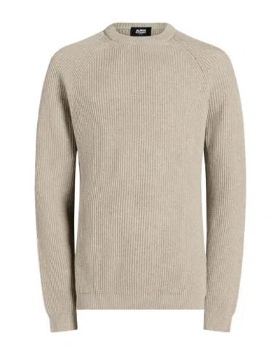 Alpha Studio Man Sweater Taupe Size 40 Cashmere In Gray
