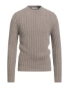 Alpha Studio Man Sweater Taupe Size 42 Wool, Viscose, Polyamide, Textile Fibers In Gray