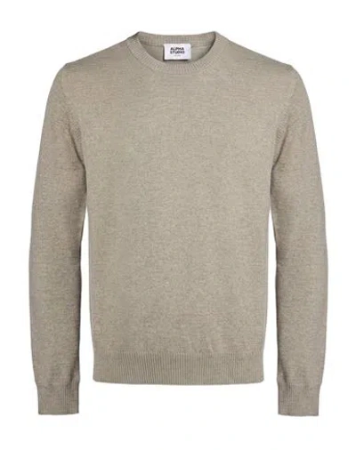 Alpha Studio Man Sweater Taupe Size 44 Cashmere In Gray