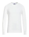 Alpha Studio Man Sweater Ivory Size 42 Cotton In White
