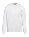 Alpha Studio Man Sweater White Size 42 Cotton In White