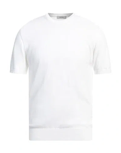 Alpha Studio Man T-shirt White Size 40 Cotton, Elastane