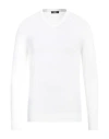 Alpha Studio Man Sweater White Size 42 Sea Island Cotton