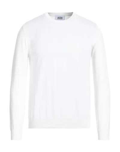 Alpha Studio Sweaters In White