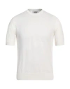 Alpha Studio Man Sweater White Size 46 Cotton