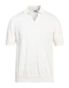 Alpha Studio Man Sweater White Size 46 Cotton