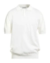 Alpha Studio Man Sweater White Size 46 Cotton