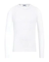 Alpha Studio Man Sweater Ivory Size 42 Cotton In White