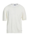 Alpha Studio Man Sweater White Size 48 Hemp In White