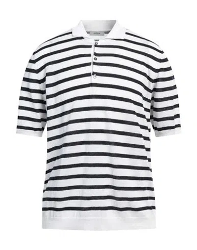 Alpha Studio Man Sweater White Size 48 Linen, Cotton
