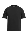 Alpha Studio Man Sweatshirt Black Size 44 Cotton In Black