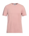 Alpha Studio Man T-shirt Antique Rose Size 46 Cotton, Elastane In Pink