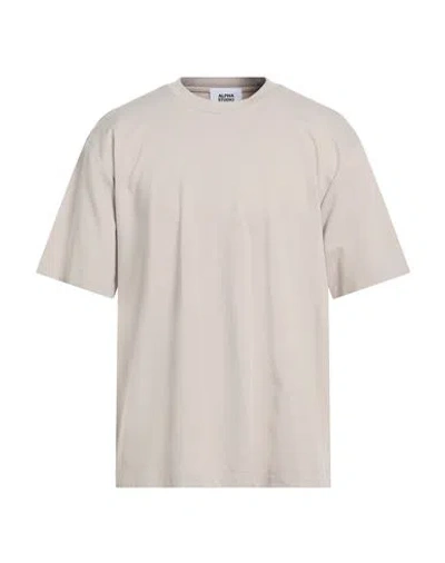 Alpha Studio Man T-shirt Beige Size 44 Viscose, Polyamide, Elastane In Neutral