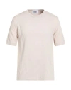 Alpha Studio Man T-shirt Beige Size 50 Linen, Elastane In Neutral