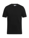 Alpha Studio Man T-shirt Black Size 46 Cotton In Black