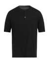 Alpha Studio Man T-shirt Black Size 42 Cotton, Polyester