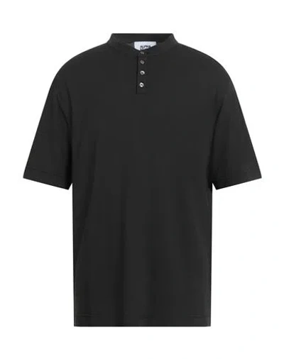 Alpha Studio Man T-shirt Black Size 44 Cotton, Elastane