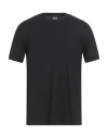 Alpha Studio Man T-shirt Black Size 48 Cotton, Elastane In Black