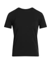 Alpha Studio Man T-shirt Black Size 44 Cotton, Elastane In Black