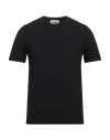 Alpha Studio Man T-shirt Black Size 46 Cotton In Black