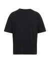 Alpha Studio Man T-shirt Black Size 46 Cotton, Elastane In Black