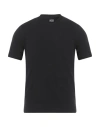 Alpha Studio Man T-shirt Black Size 48 Cotton, Elastane