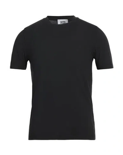 Alpha Studio Man T-shirt Black Size 50 Cotton, Elastane