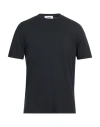 Alpha Studio Man T-shirt Black Size 50 Cotton, Elastane In Blue
