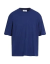 Alpha Studio Man T-shirt Blue Size 40 Cotton, Elastane