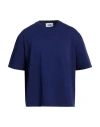 Alpha Studio Man T-shirt Blue Size 42 Cotton, Elastane