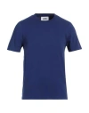 Alpha Studio Man T-shirt Blue Size 50 Cotton, Elastane
