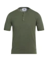 Alpha Studio Man T-shirt Dark Green Size 42 Cotton, Polyester