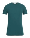 Alpha Studio Man T-shirt Deep Teal Size 40 Cotton, Elastane In Green