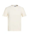 Alpha Studio Man T-shirt Ivory Size 48 Cotton, Elastane In Neutral