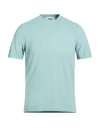 Alpha Studio Man T-shirt Light Green Size 46 Cotton, Elastane