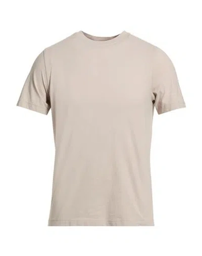 Alpha Studio Man T-shirt Light Grey Size 48 Cotton, Elastane In Brown