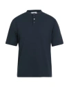 Alpha Studio Man T-shirt Midnight Blue Size 40 Cotton, Elastane