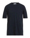 Alpha Studio Man T-shirt Midnight Blue Size 42 Cotton In Black