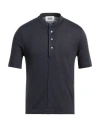 Alpha Studio Man T-shirt Black Size 44 Cotton, Elastane In Gray