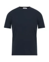 Alpha Studio Man T-shirt Midnight Blue Size 38 Cotton, Elastane