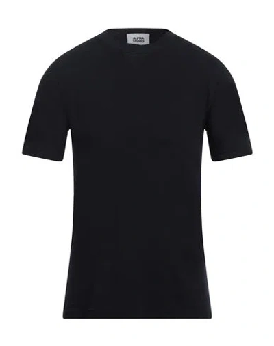 Alpha Studio Man T-shirt Midnight Blue Size 46 Cotton
