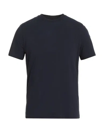 Alpha Studio Man T-shirt Midnight Blue Size 48 Cotton, Elastane