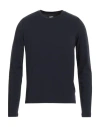 Alpha Studio Man T-shirt Midnight Blue Size 48 Cotton, Elastane In Blue